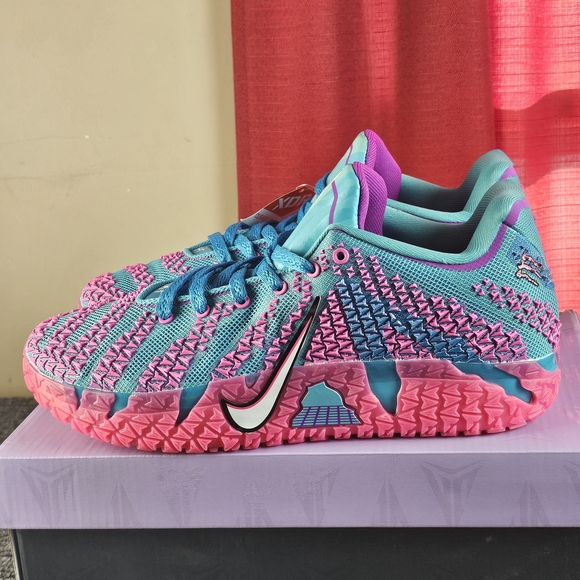 Nike Mend Pink and Teal Blue Athletic Basketball Shoes Various Sizes main image 6